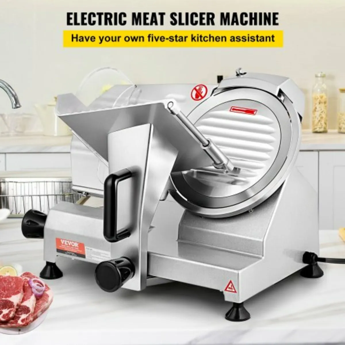 Commercial Meat Slicer, 200W Electric Deli Food Sl - Image 2
