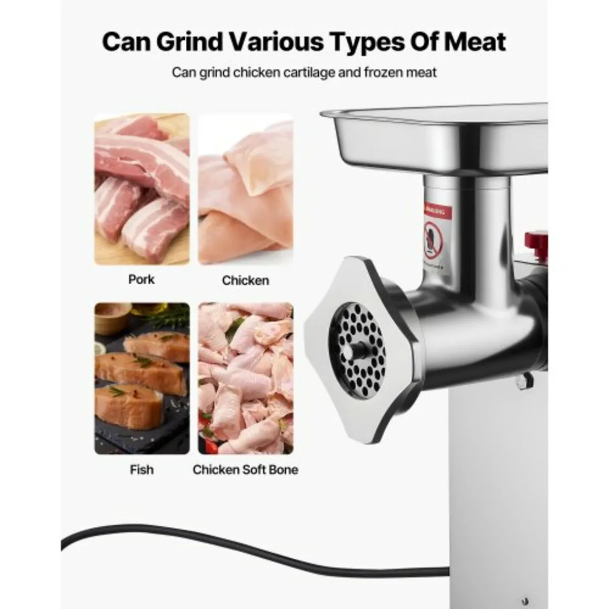 Commercial Electric Meat Grinder, 4.17 kg/min Capa - Image 2