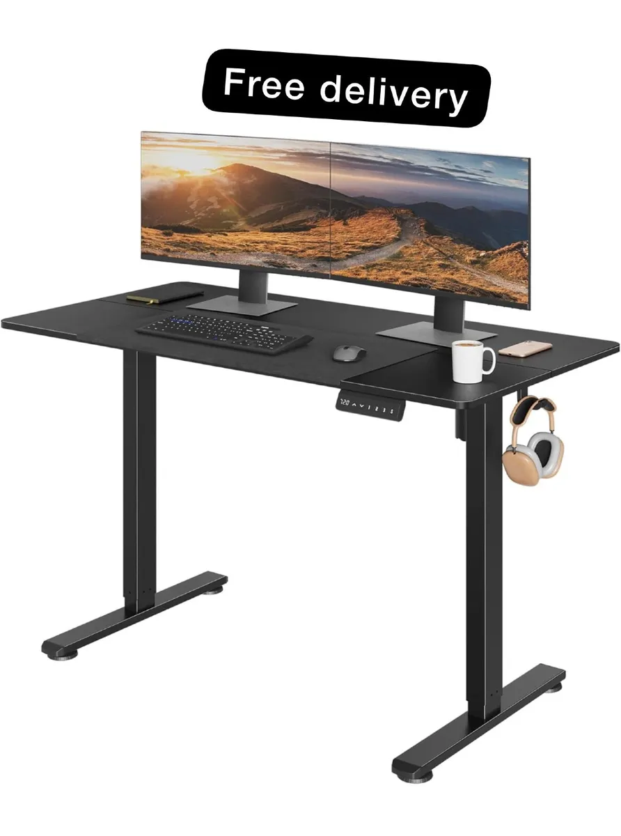 Electric Standing Desk, Height Adjustable Desk wit - Image 1