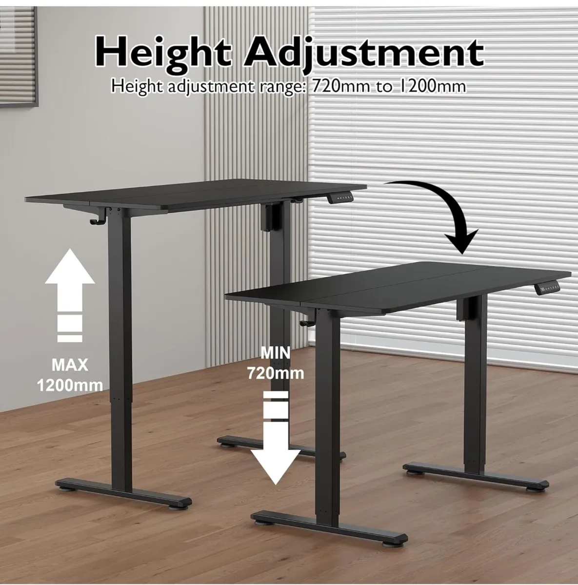 Electric Standing Desk, Height Adjustable Desk wit - Image 4