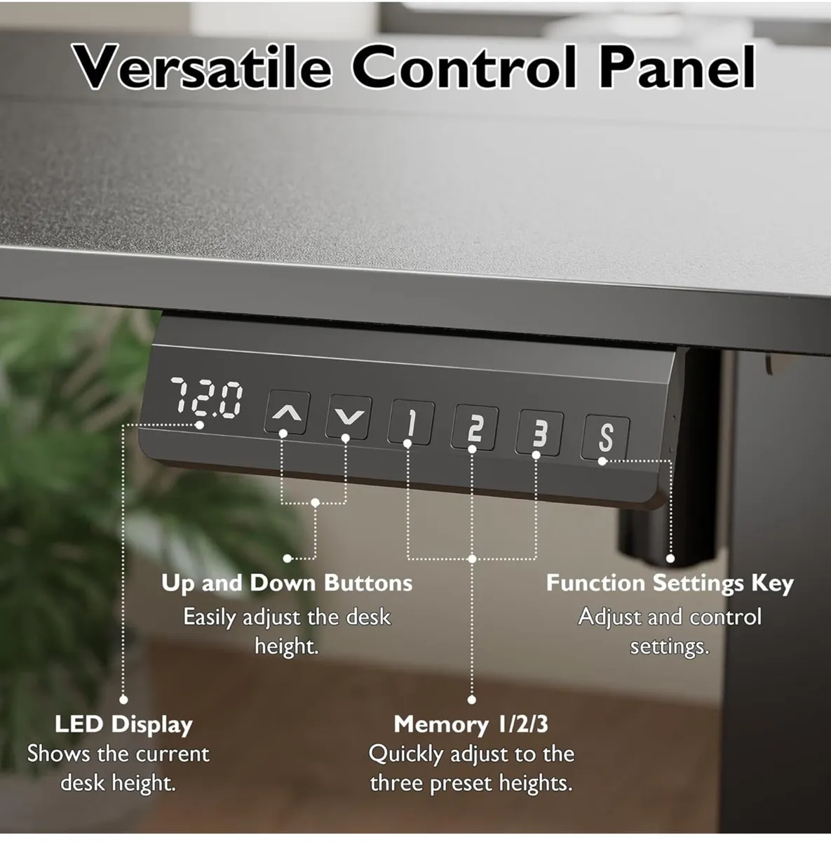 Electric Standing Desk, Height Adjustable Desk wit - Image 3