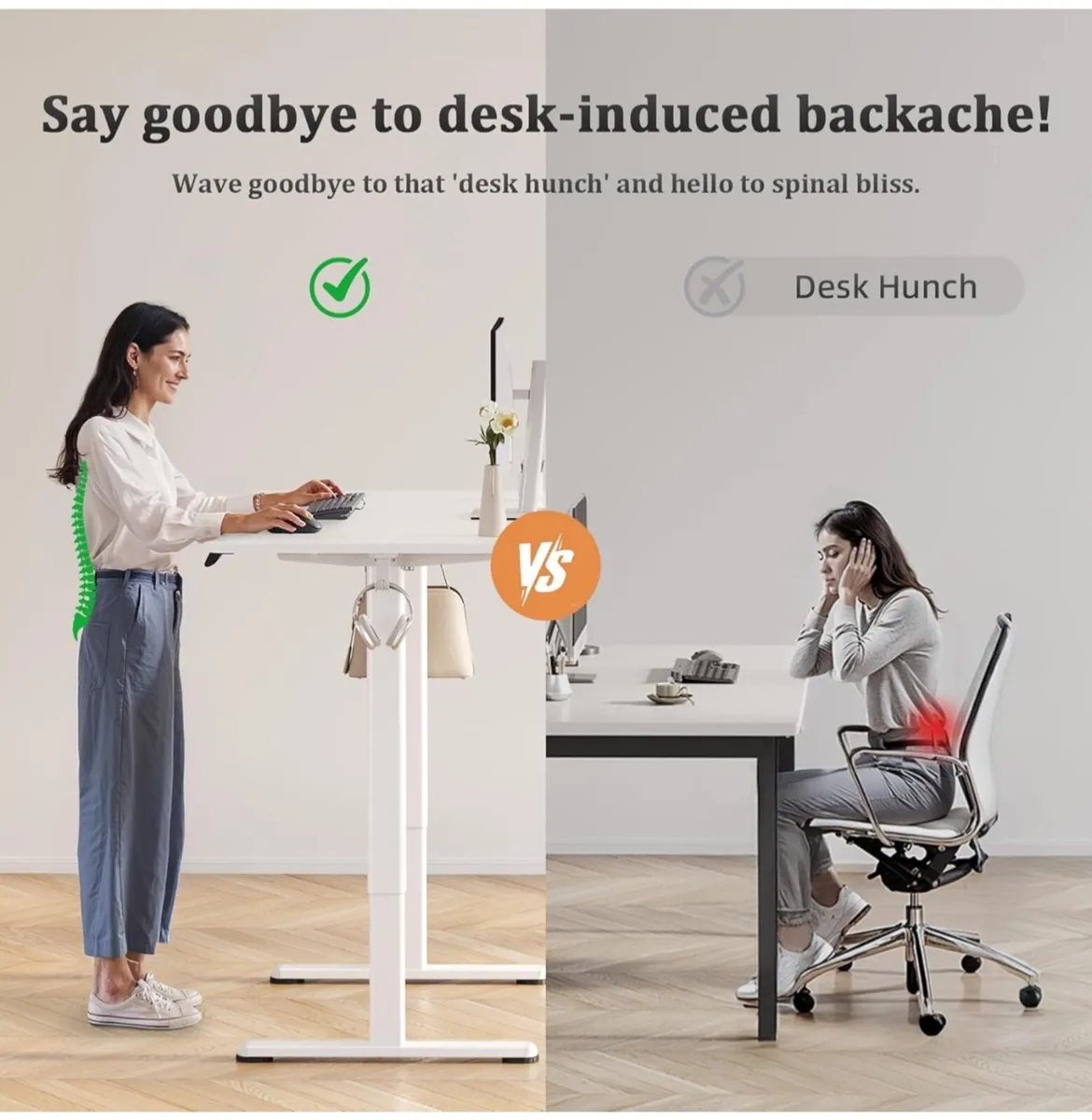 Electric Standing Desk, Adjustable Height Stand up - Image 2