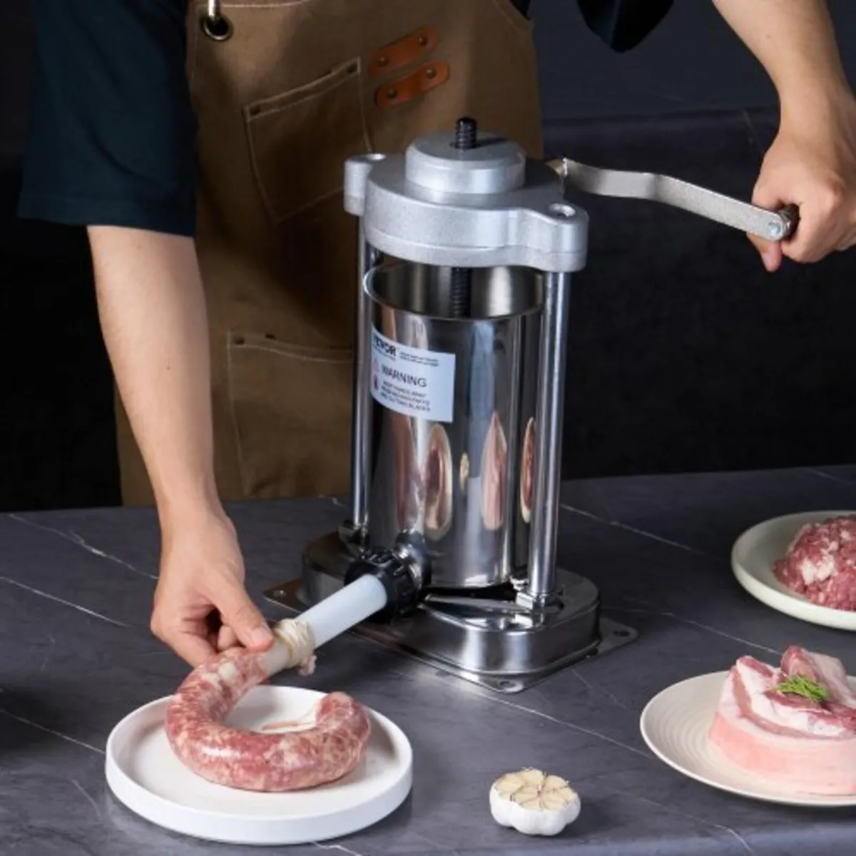 Manual Sausage Stuffer, 2 L / 5 LBS Vertical Sausa - Image 4
