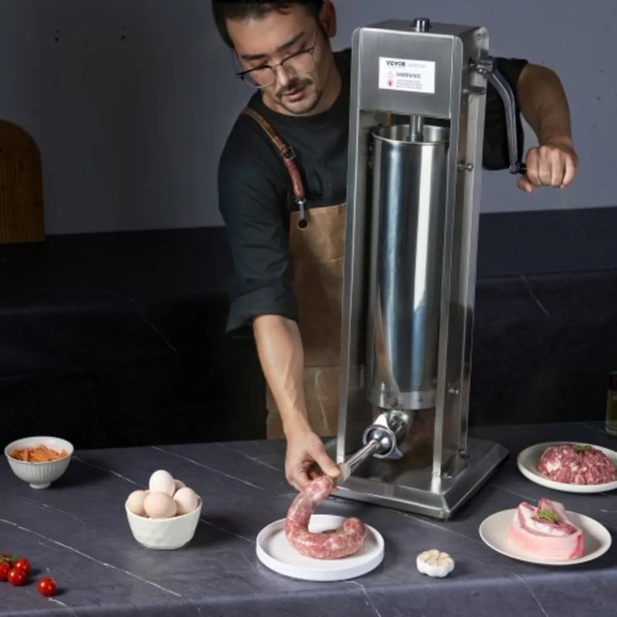 Manual Sausage Stuffer, 7 L / 15 LBS Vertical Saus - Image 4