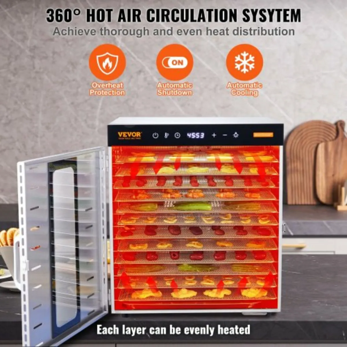 10 Trays Food Dehydrator Machine Stainless Steel 1 - Image 4