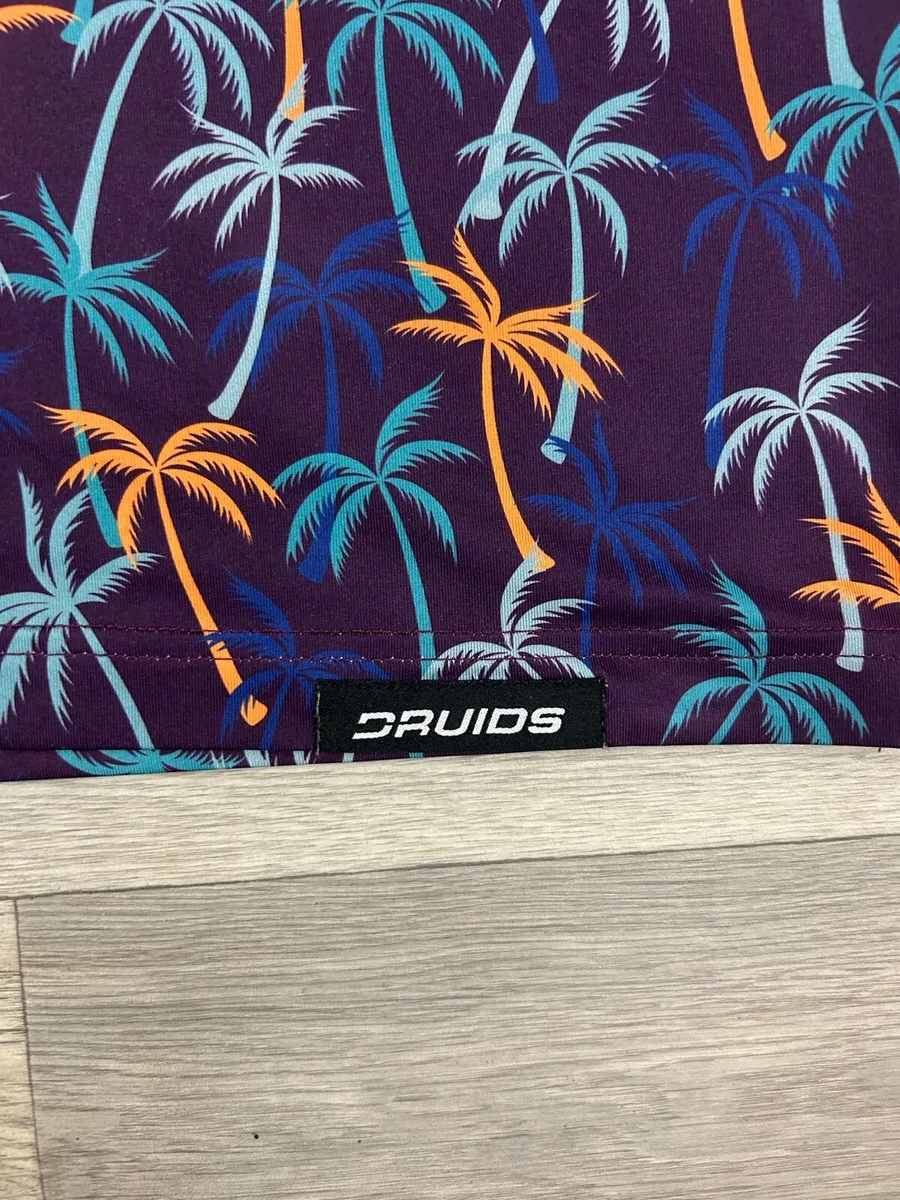 Druids Golf Floral Patterned Polo Shirt Mens M - Image 3