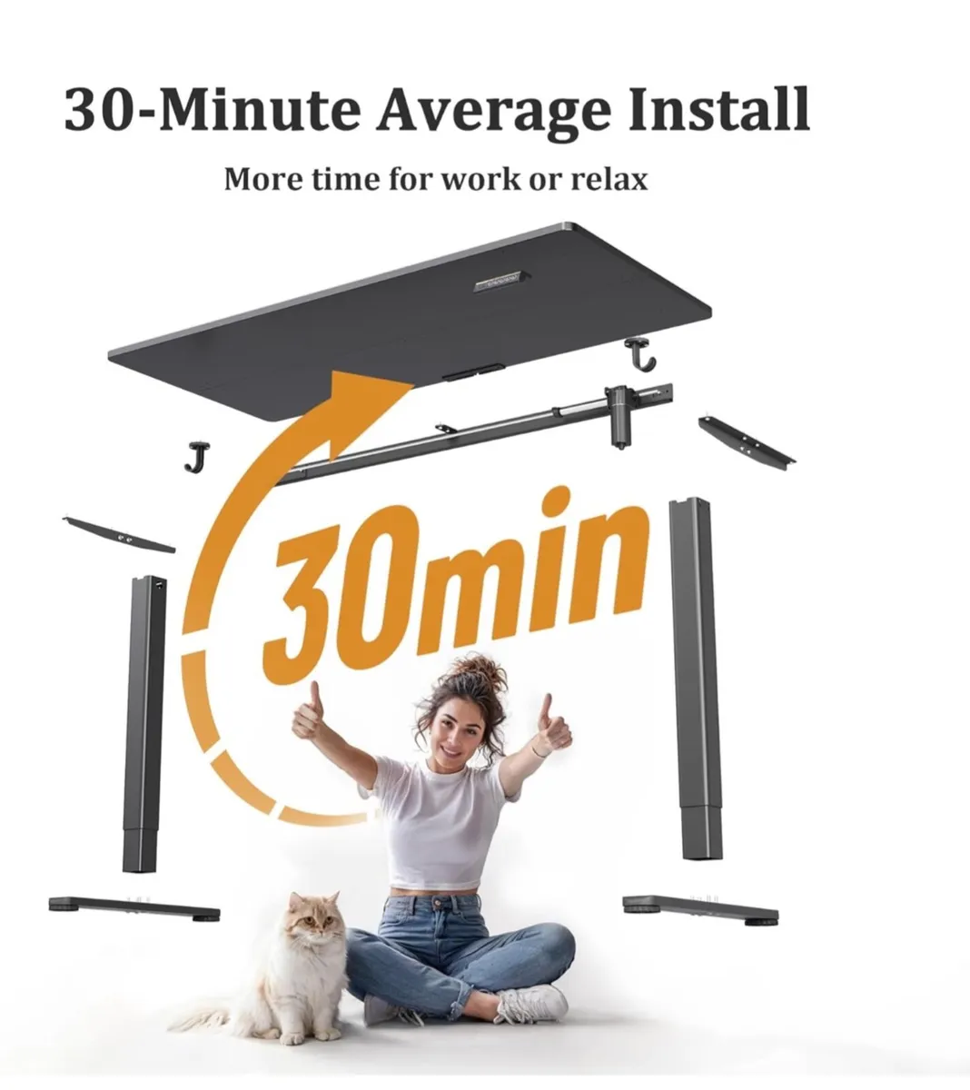 Electric Standing Desk, Adjustable Height Stand up - Image 3