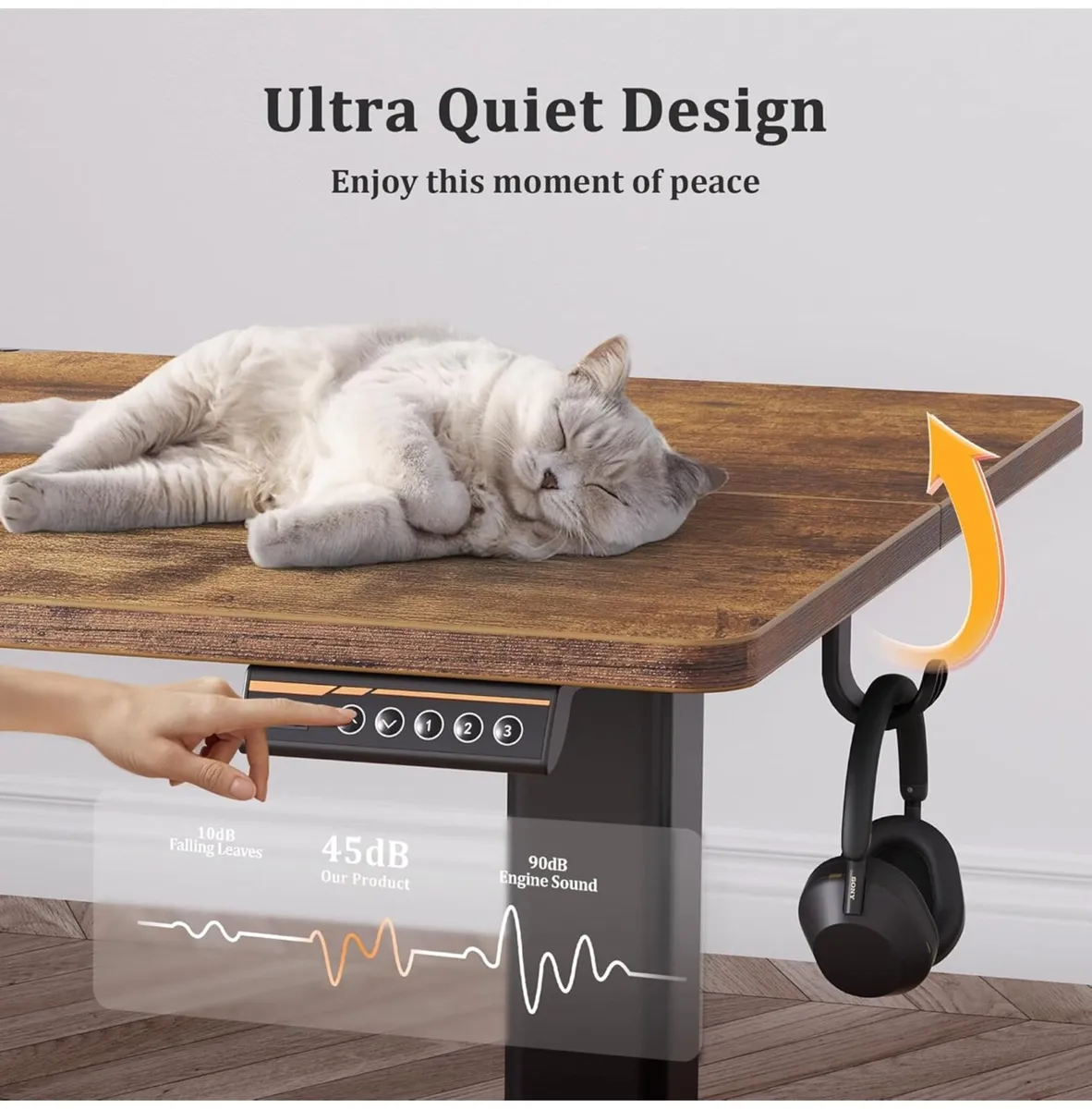 Electric Standing Desk, Adjustable Height Stand up - Image 2