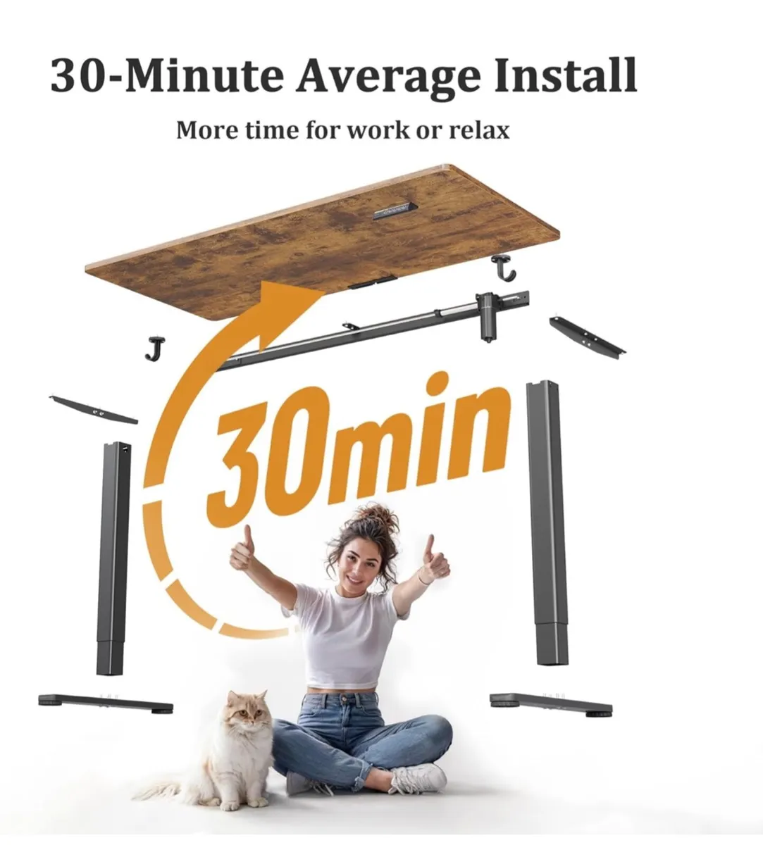 Electric Standing Desk, Adjustable Height Stand up - Image 3