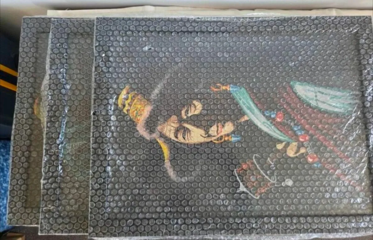 Set of 3 Himalayan Tibetan Inspired Portrait Paint - Image 1