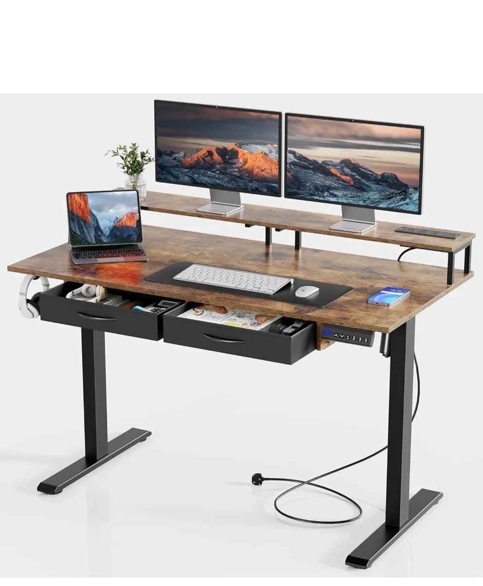Standing Desk, Electric Height Adjustable Desk wit - Image 4