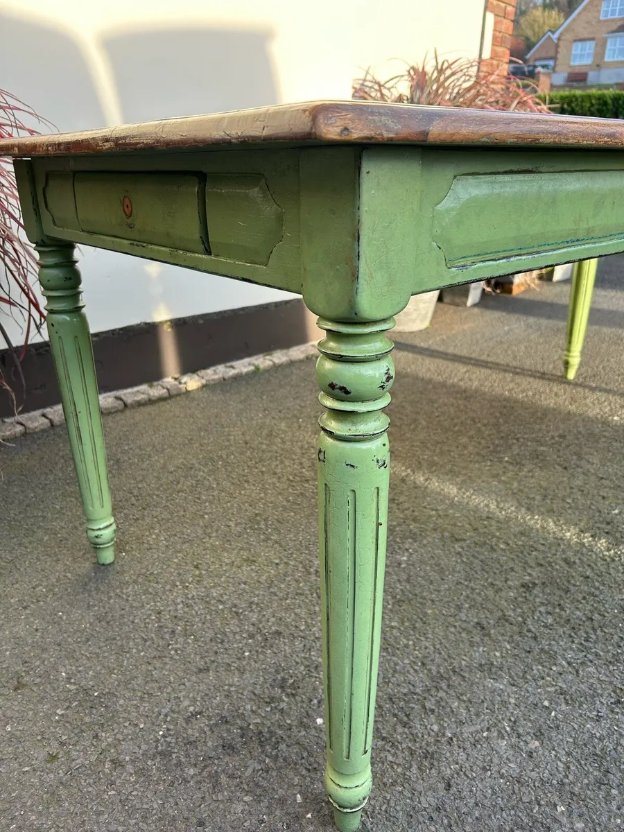 Antique farmhouse table vintage old - Image 1