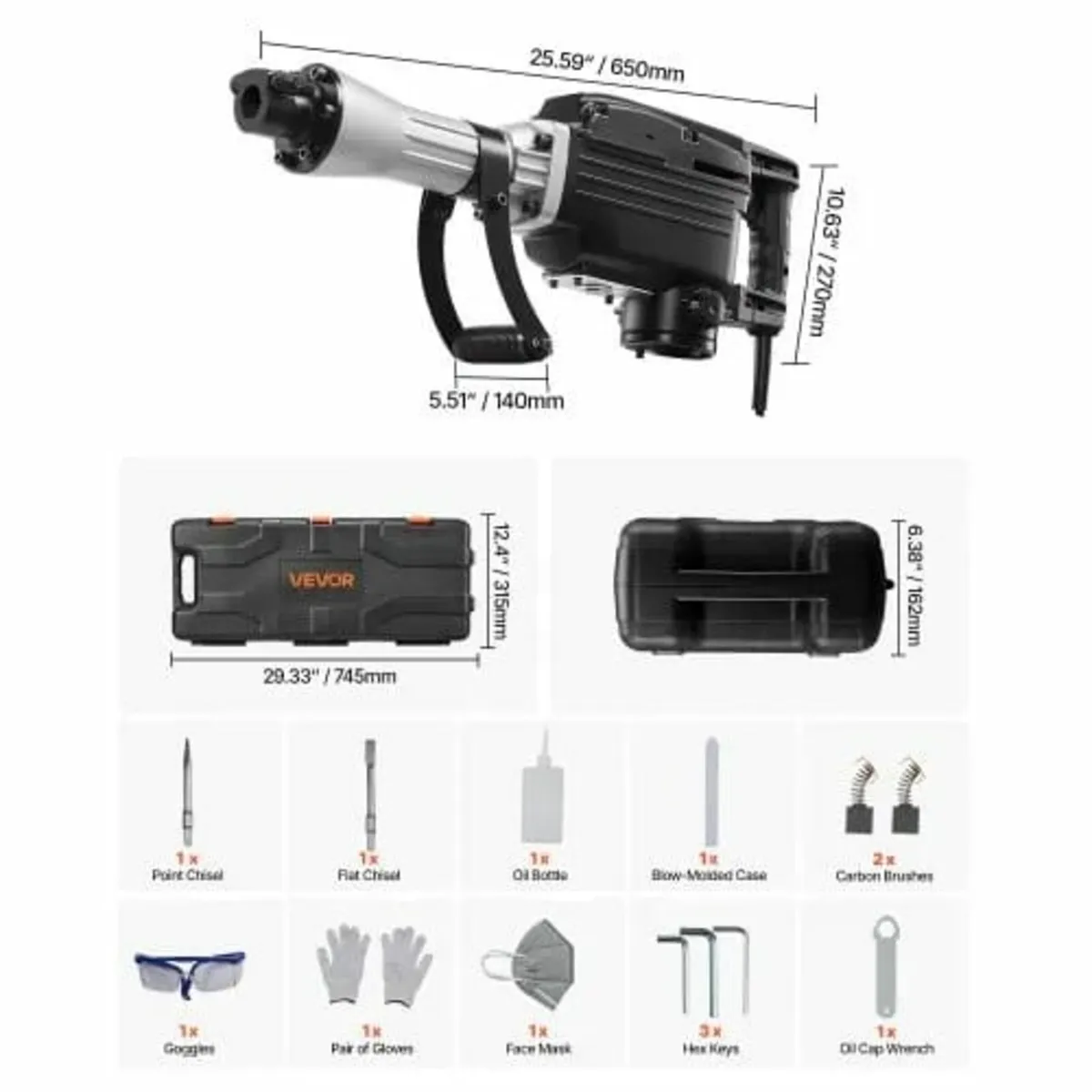 Demolition Jack Hammer, 2800 W Powerful Electric J - Image 3