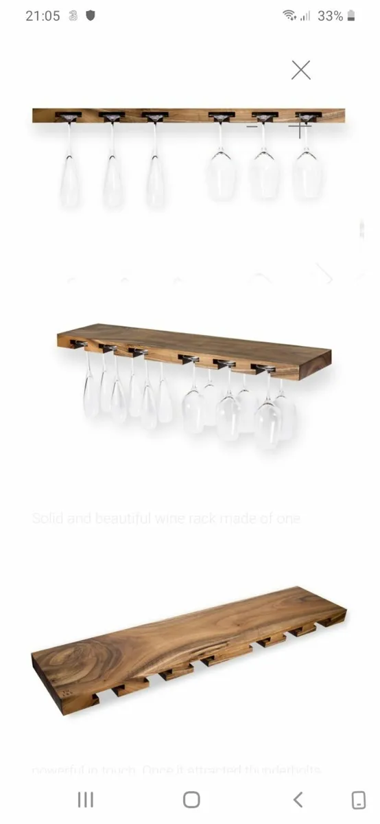 Wine glass rack/floating shelf - Image 1