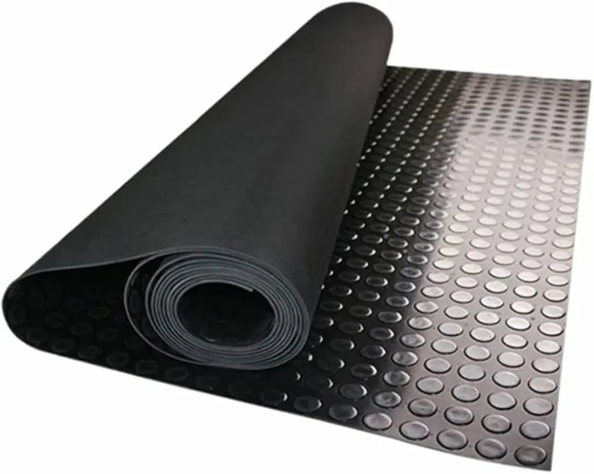 Garage Floor Matting, 1 X 5m Rubber Matting for Ga - Image 1