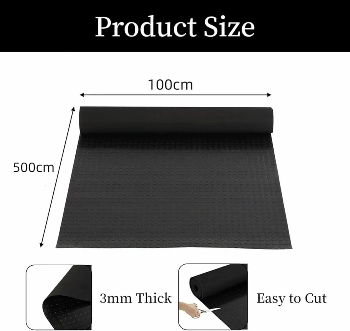 Garage Floor Matting, 1 X 5m Rubber Matting for Ga - Image 2