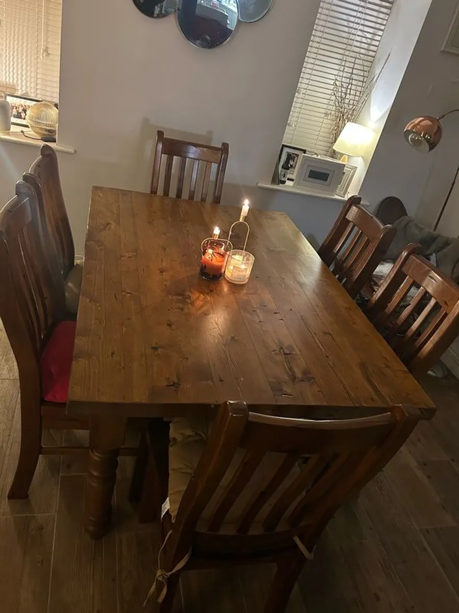 Dining Table & 6 Chairs - Image 1