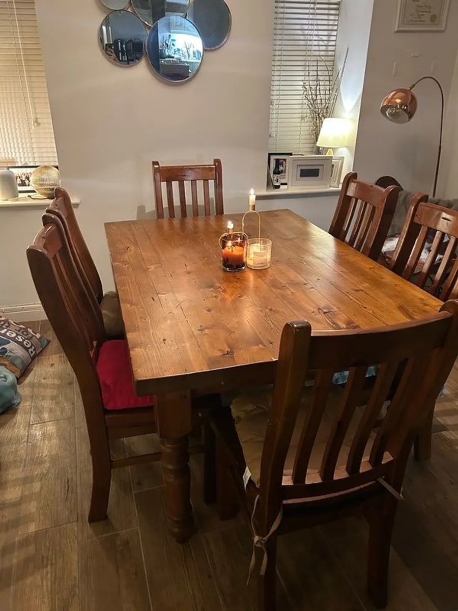 Dining Table & 6 Chairs - Image 3