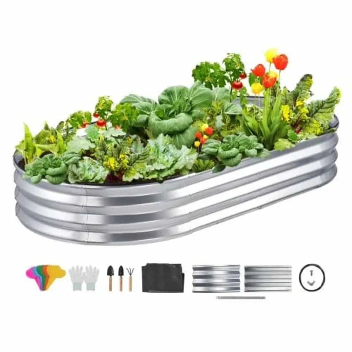 Raised Garden Bed, 71.9 x 36.4 x 11 inch Galvanize - Image 1
