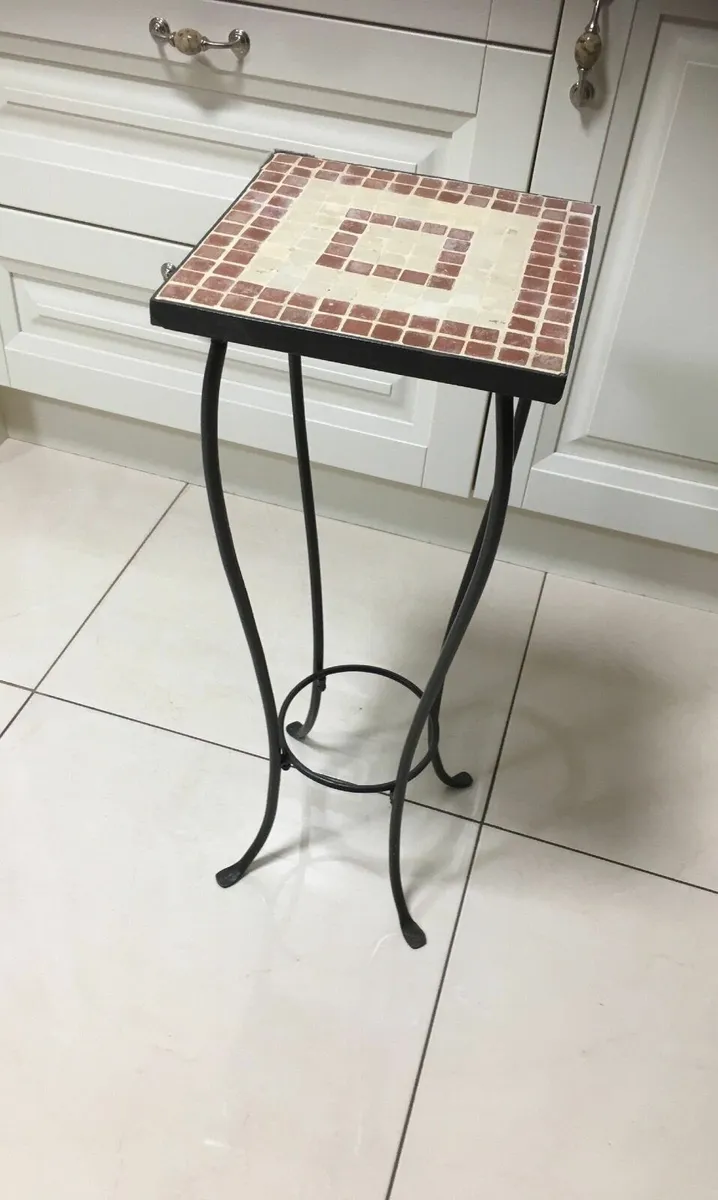 Lovely Ornamental Square Top Mosaic Table - Image 2
