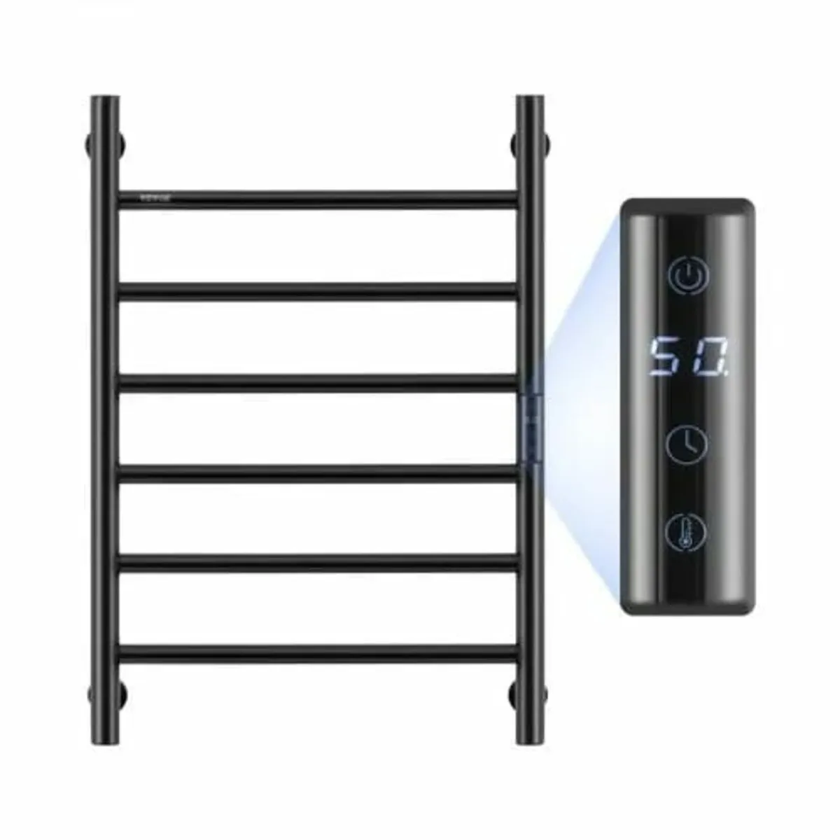 6 Bars Towel Warmer Rack, Wall Mounted Heated Towe - Image 1