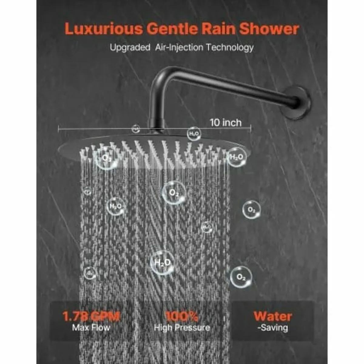 Shower Faucet Set, Rainfall Bathroom Shower System - Image 2