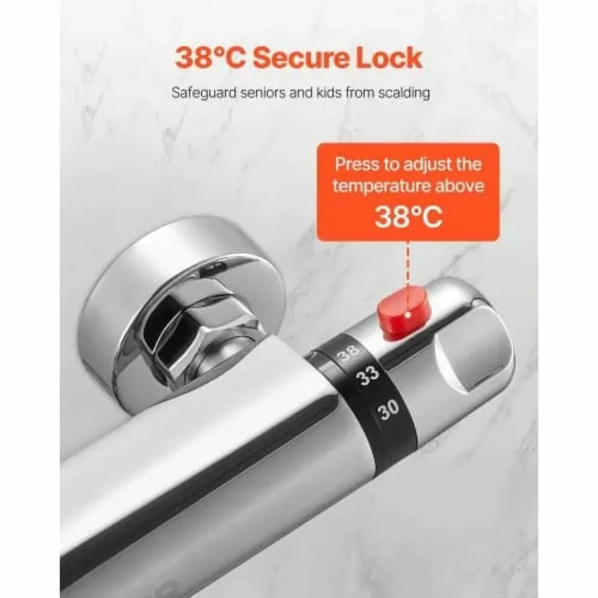 Thermostatic Shower Faucet Valve, Anti-Scald 38℃ S - Image 3