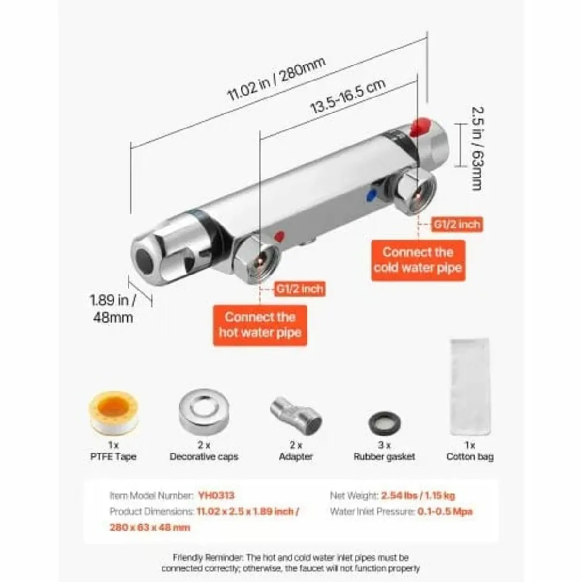 Thermostatic Shower Faucet Valve, Anti-Scald 38℃ S - Image 4