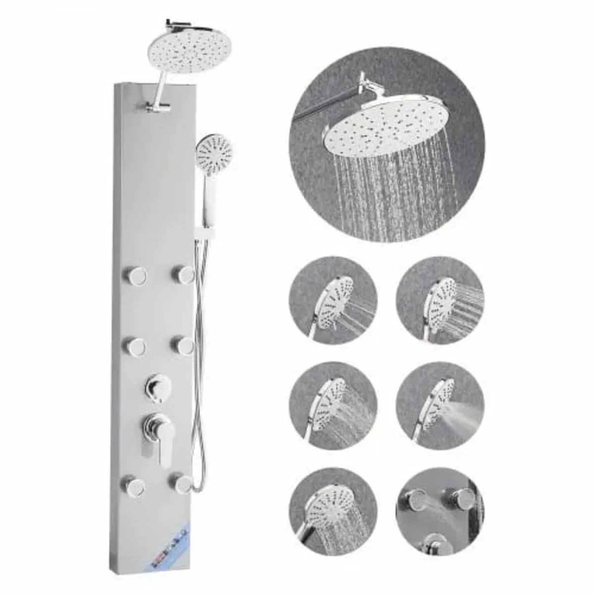 Shower Panel Tower System with Rainfall Shower Hea - Image 1