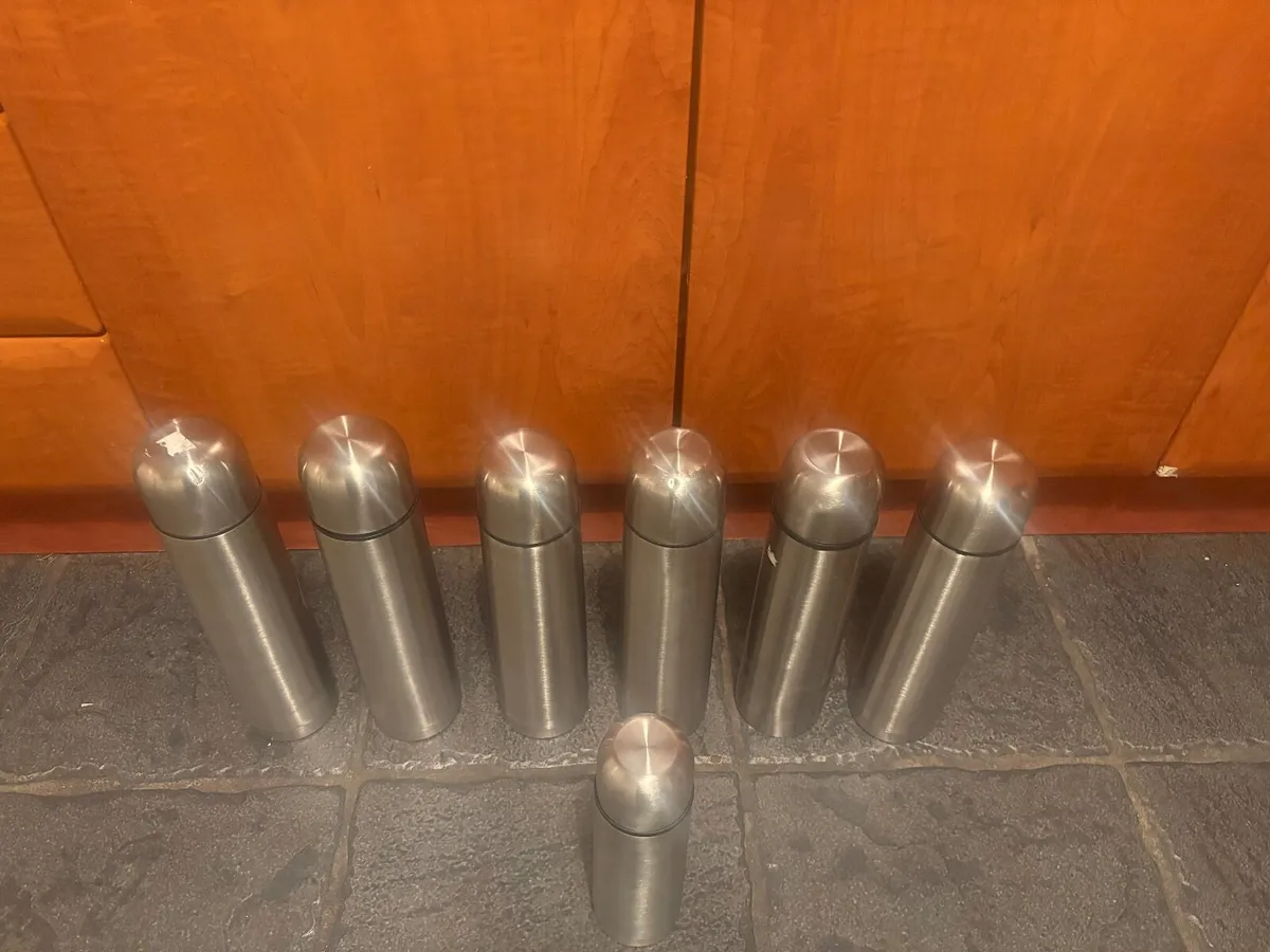 Chrome Flasks x 7 - Image 1