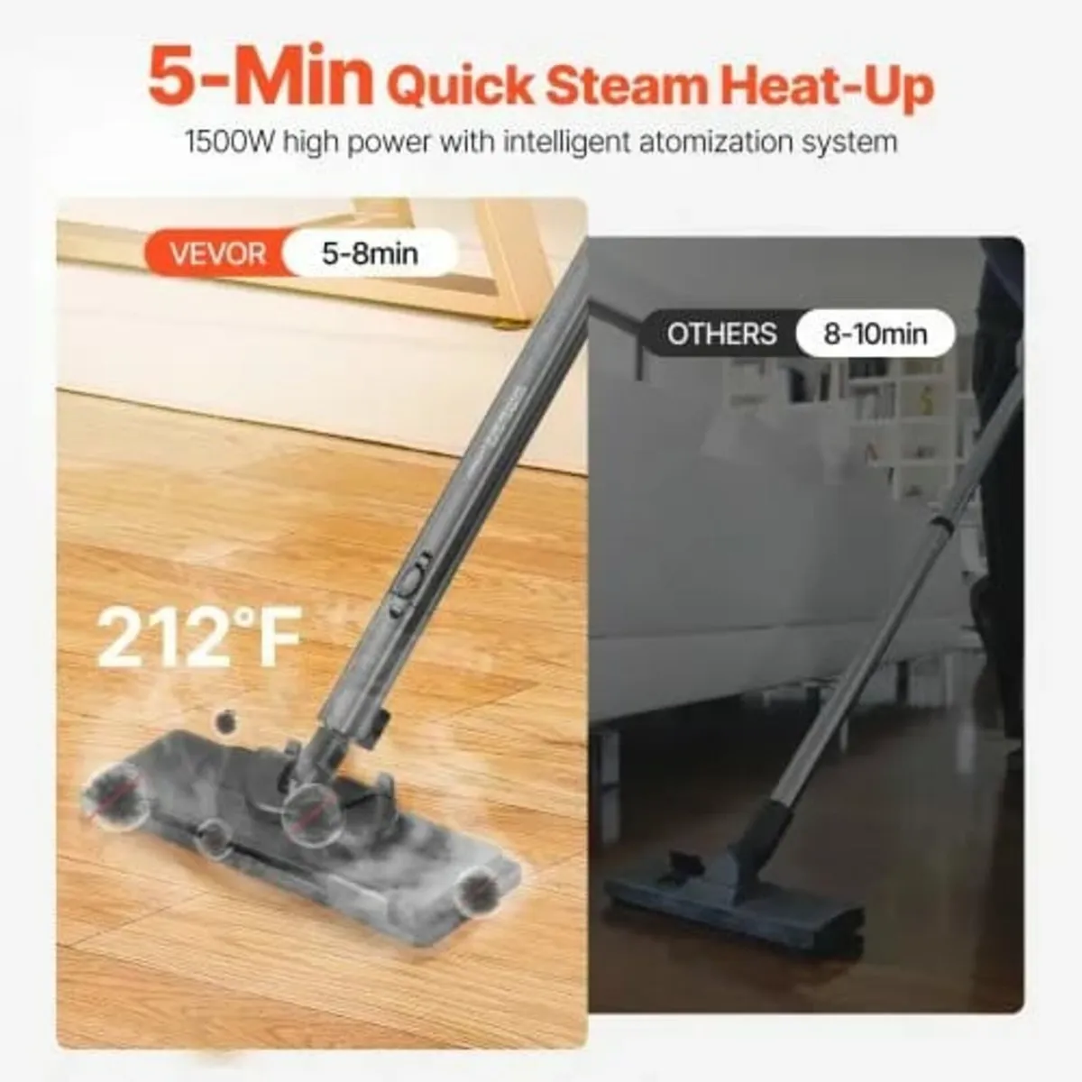 Steam Cleaner, Multipurpose Powerful Steamer with - Image 3