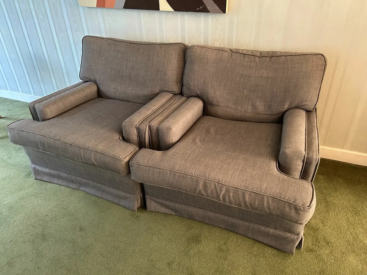 2 large single seater sofas - Image 1