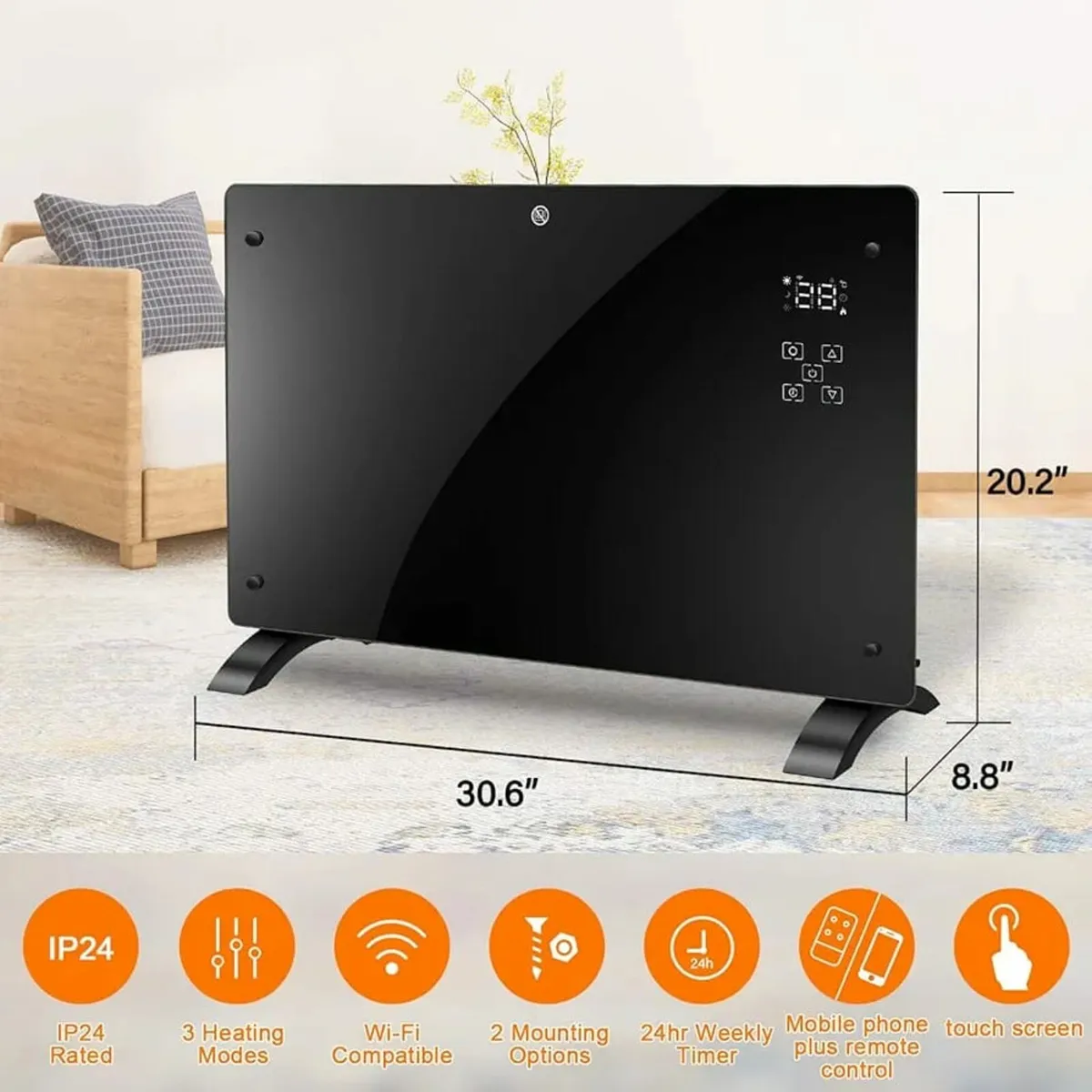 Electric Heater, 2000W Wifi Heater with 3 Heat Set - Image 3