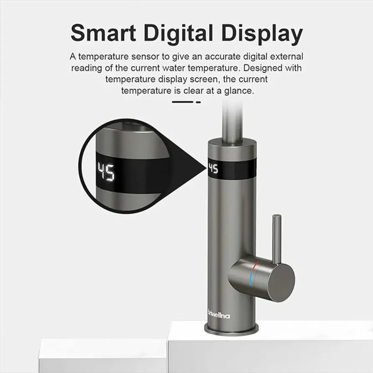 Electric Instant Water Heater Tap 220V, Stainless - Image 3