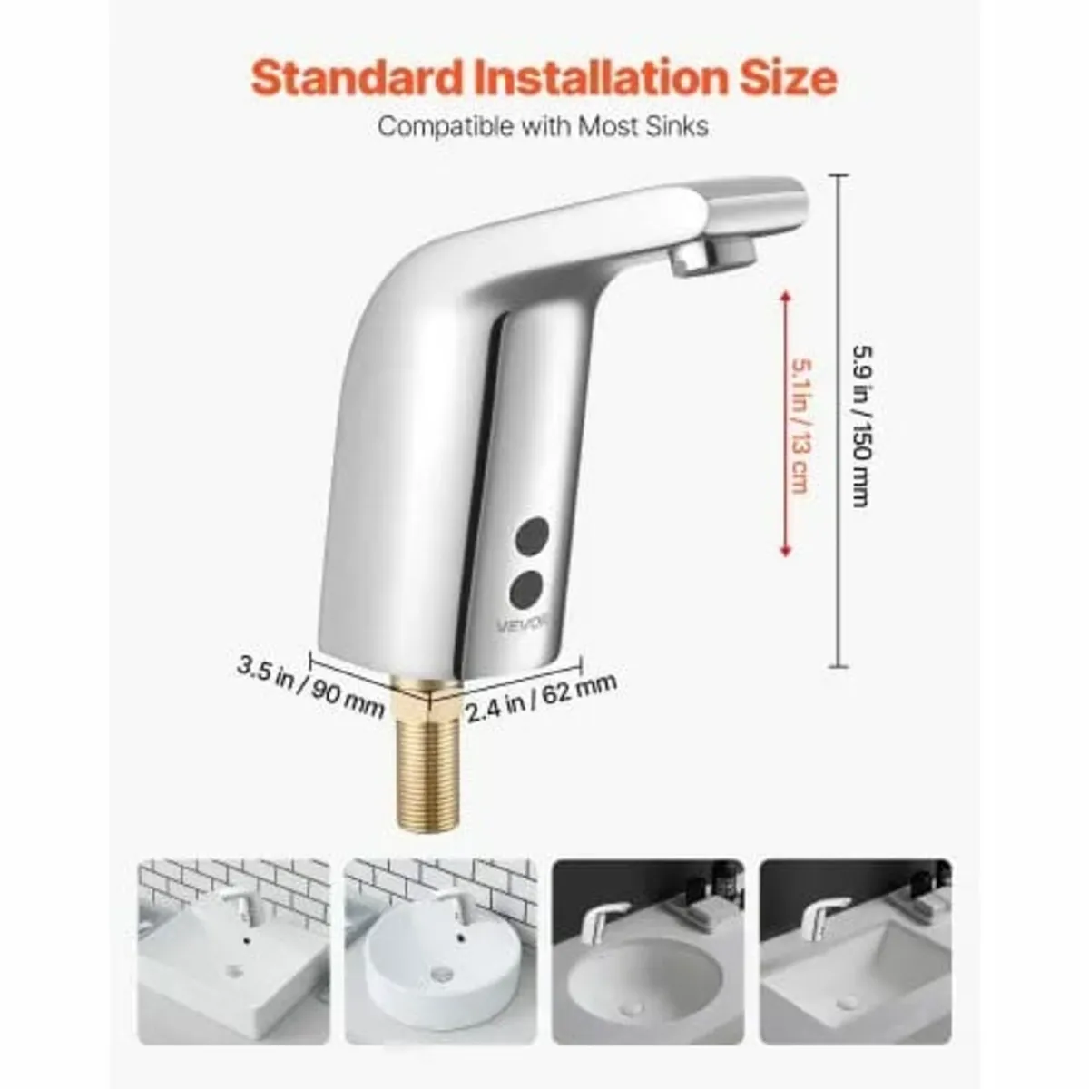 Touchless Bathroom Sink Faucet, Automatic Motion S - Image 3