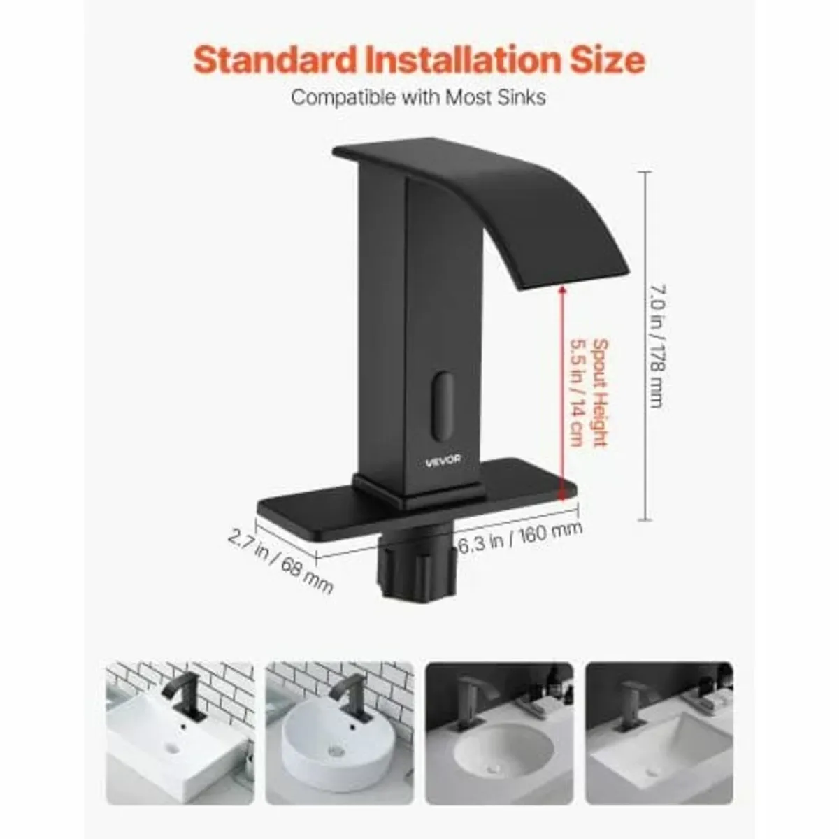 Bathroom Sink Faucet, Automatic Motion Sensor Wate - Image 3