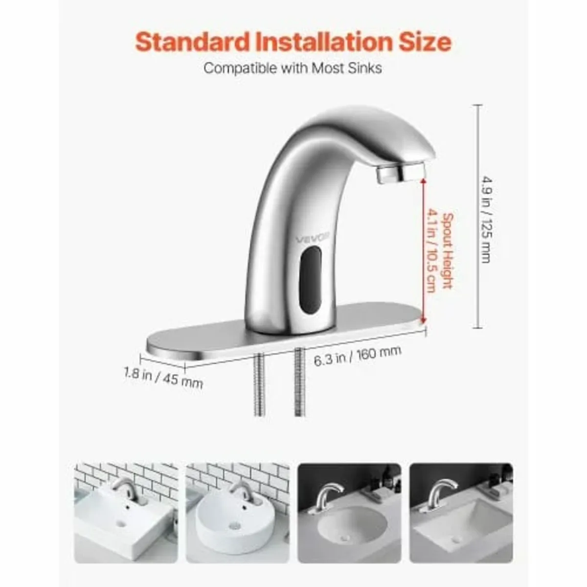 Touchless Bathroom Sink Faucet, Automatic Motion S - Image 4