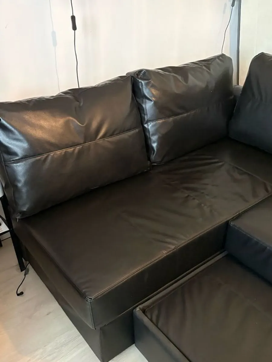 Ikea Leather Corner Sofa - Image 2