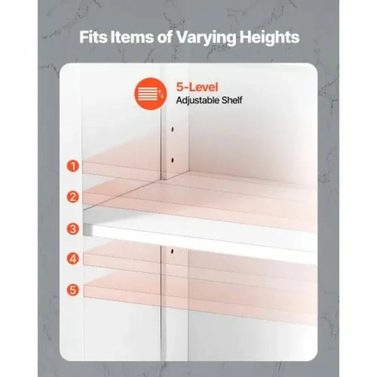 Bathroom Floor Cabinet, 4-Tier, Wooden Storage Org - Image 2