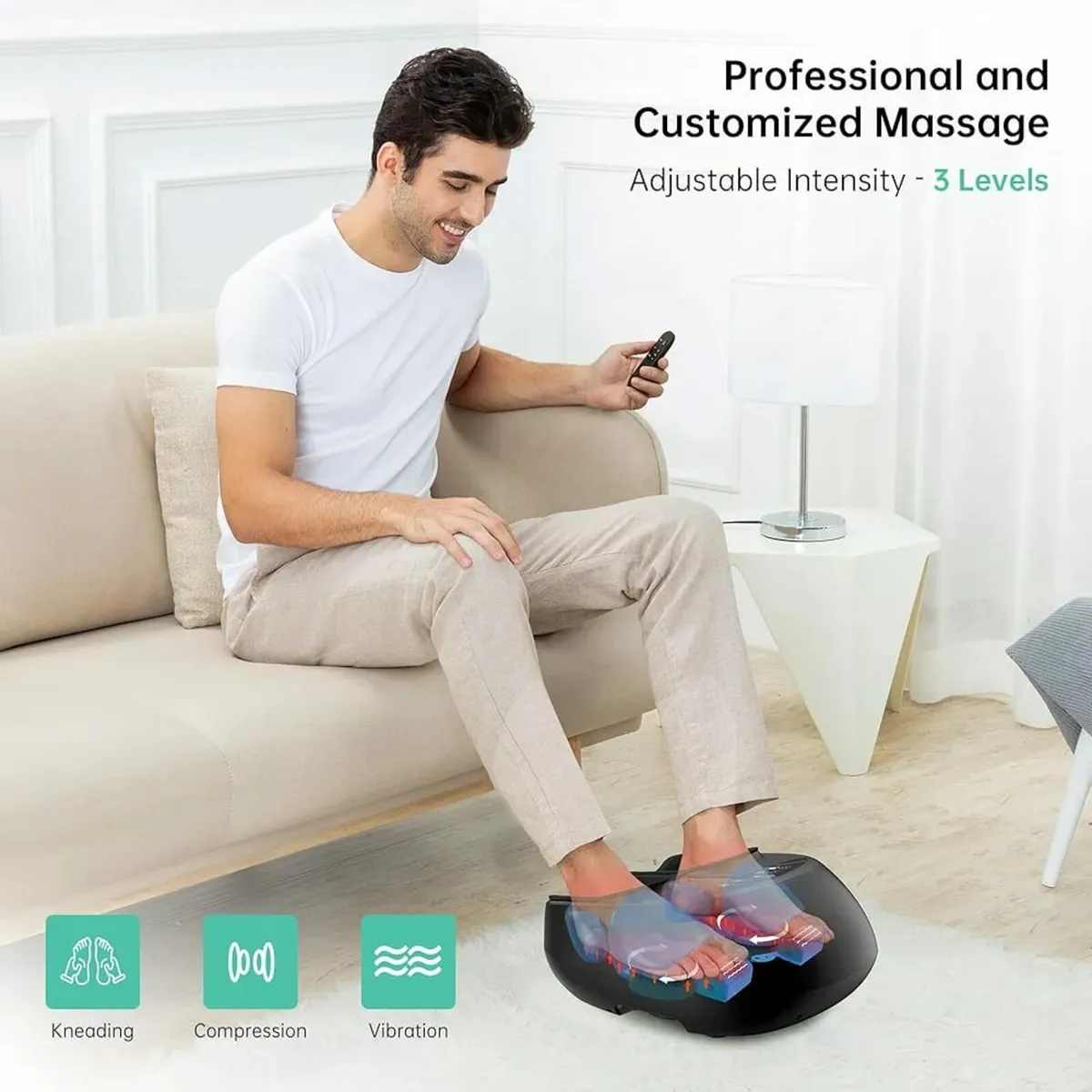 Shiatsu Foot Massager with Remote Control, Electri - Image 2