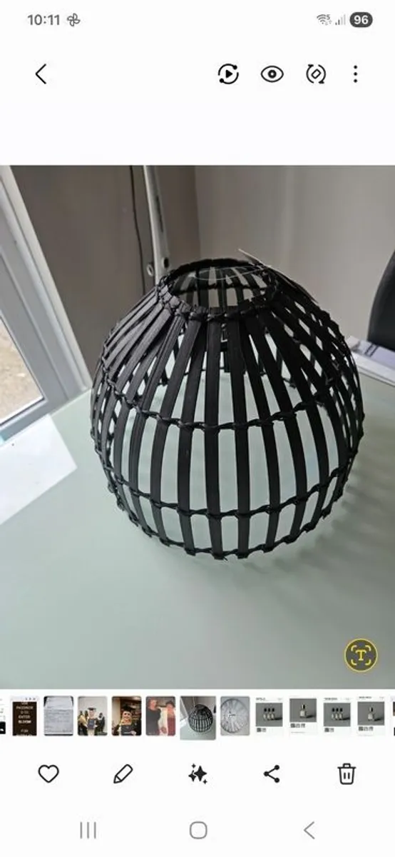 black lampshade and chandelier - Image 1