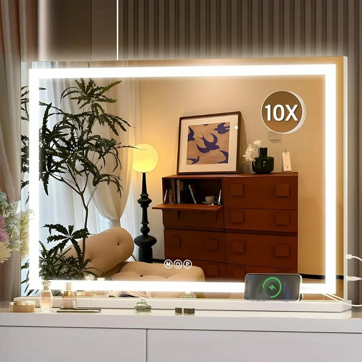 Vanity Mirror with Lights, 70 x 50cm LED Makeup Mi - Image 1