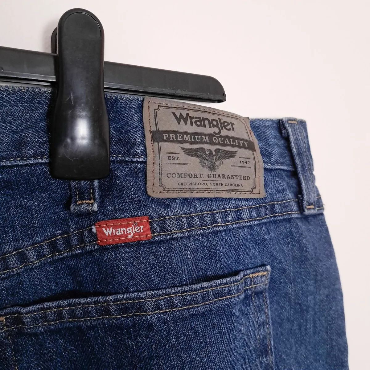 Wrangler Dark Blue Straight Leg Jeans 42x32 - Image 4