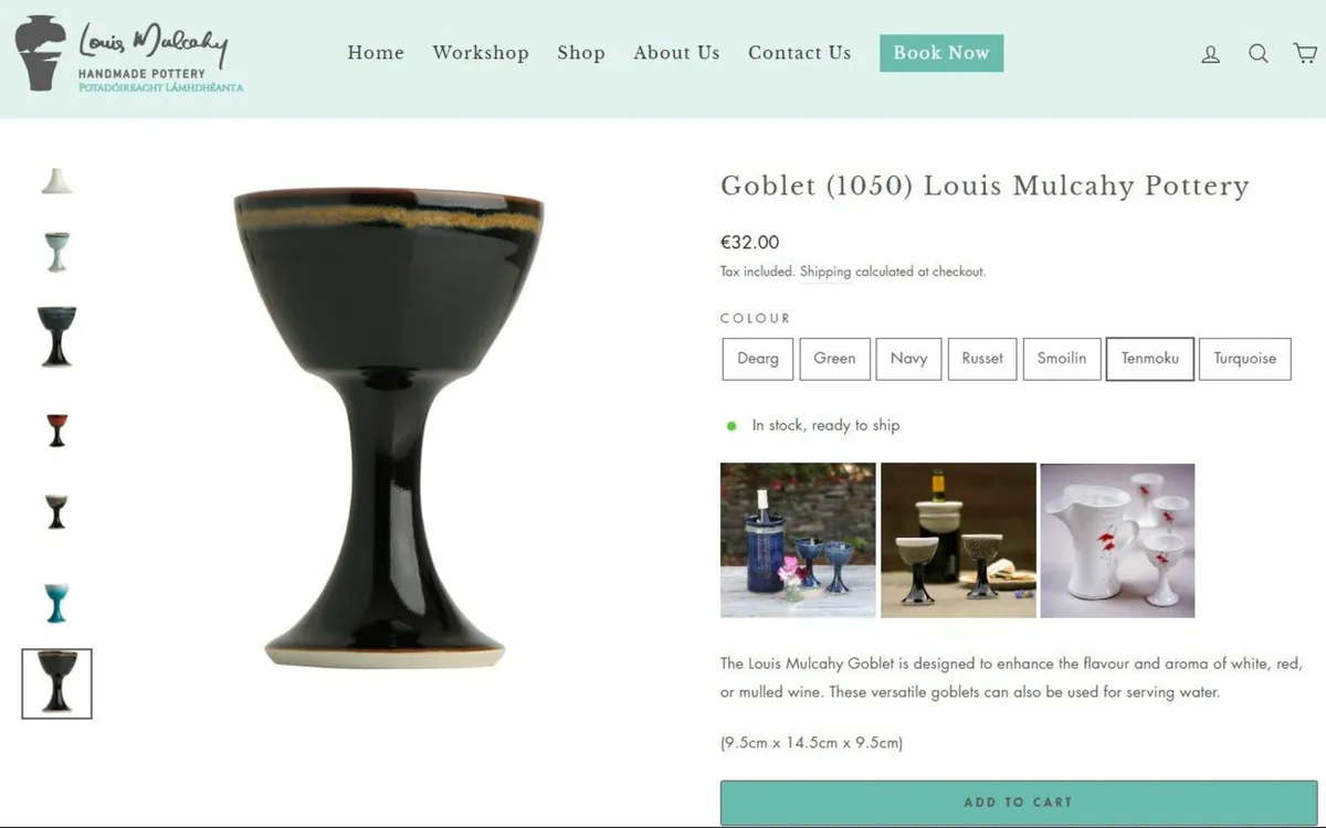 4 New Louis Mulcahy Wine Goblets - Image 4