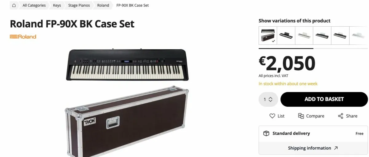 Electric Piano ROLAND FP90X with hardcase keyboard - Image 2