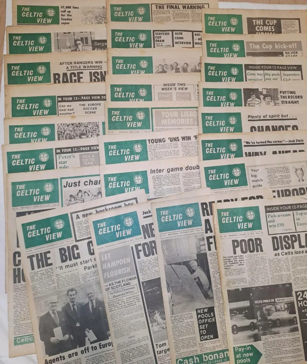 Rare Celtic View Newspapers x 50 - Image 1