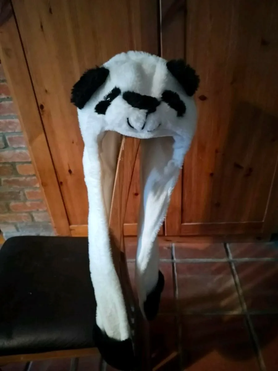 Girls plush animal-themed hats with moving ears, f - Image 2