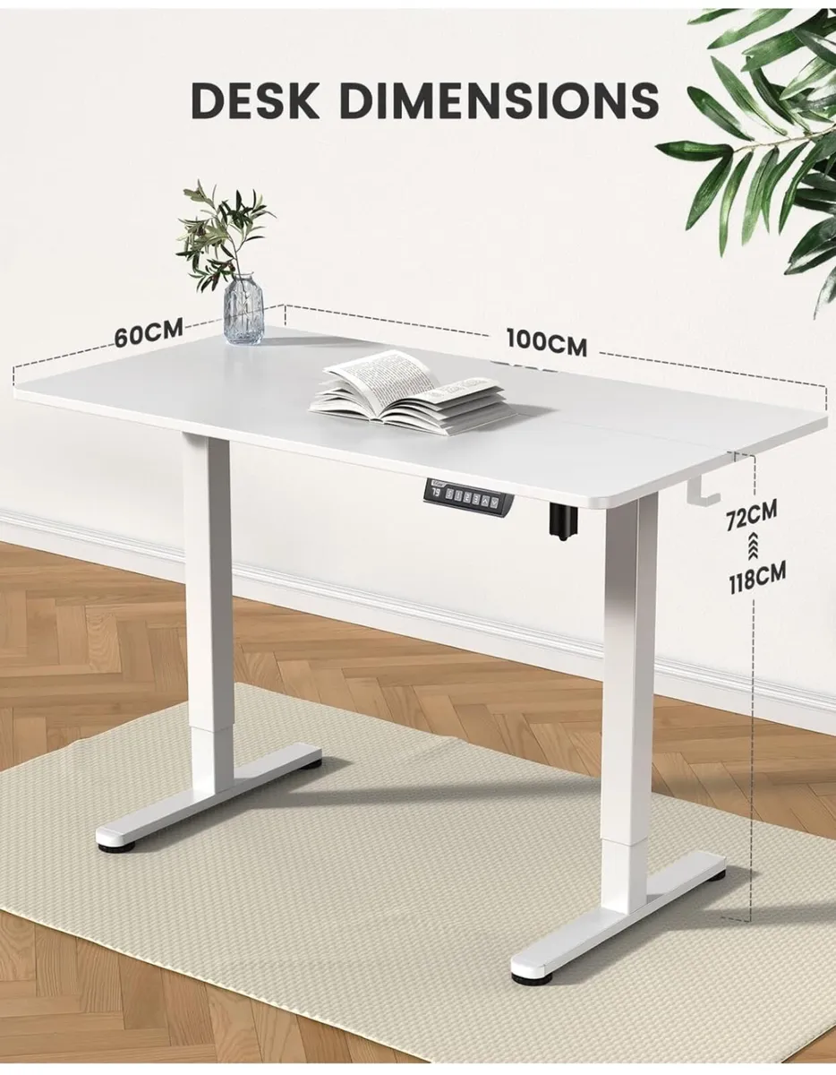 Electric Standing Desk Height Adjustable 100 x 60c - Image 1