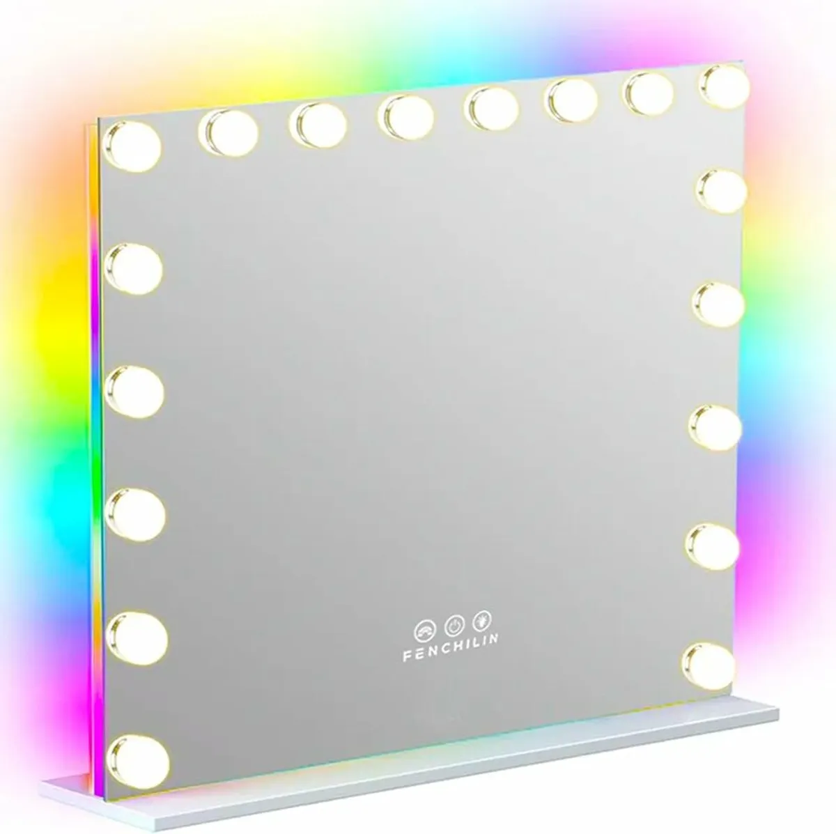 Mirror with RGB Backlit 18 LED Vanity Mirror with - Image 3