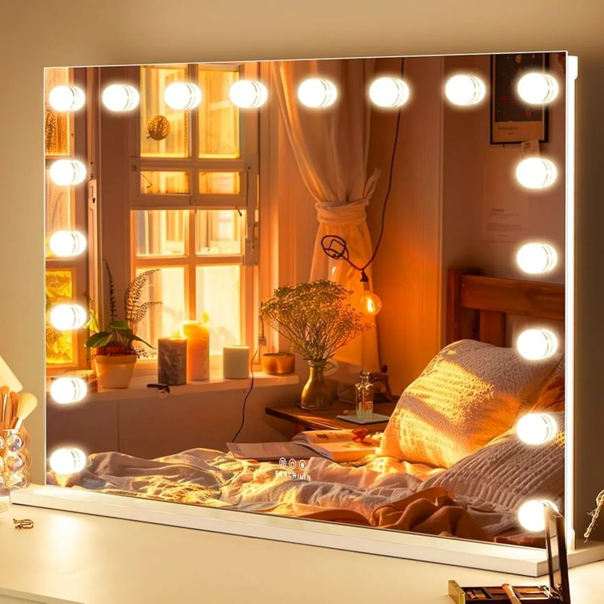 Hollywood Mirror with Lights Backlit 18 LED Vanity - Image 1